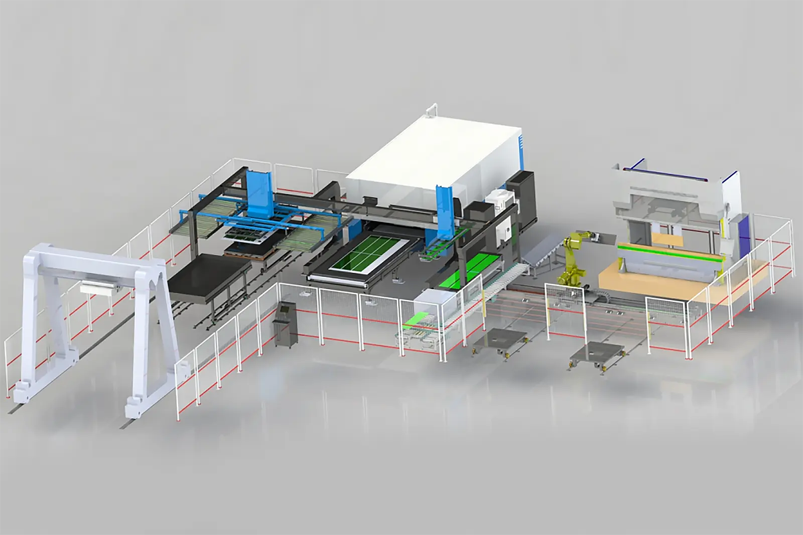 Laser Cutting Automatic Loading and Unloading & Automatic Bending Production Line